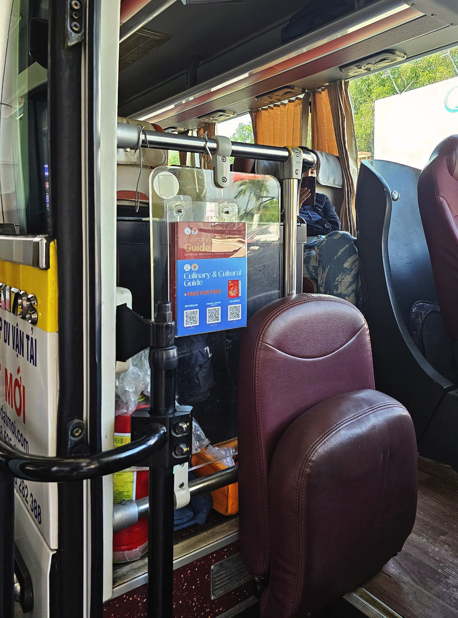 Placed in Cam Ranh airport taxis for arriving travelers.
